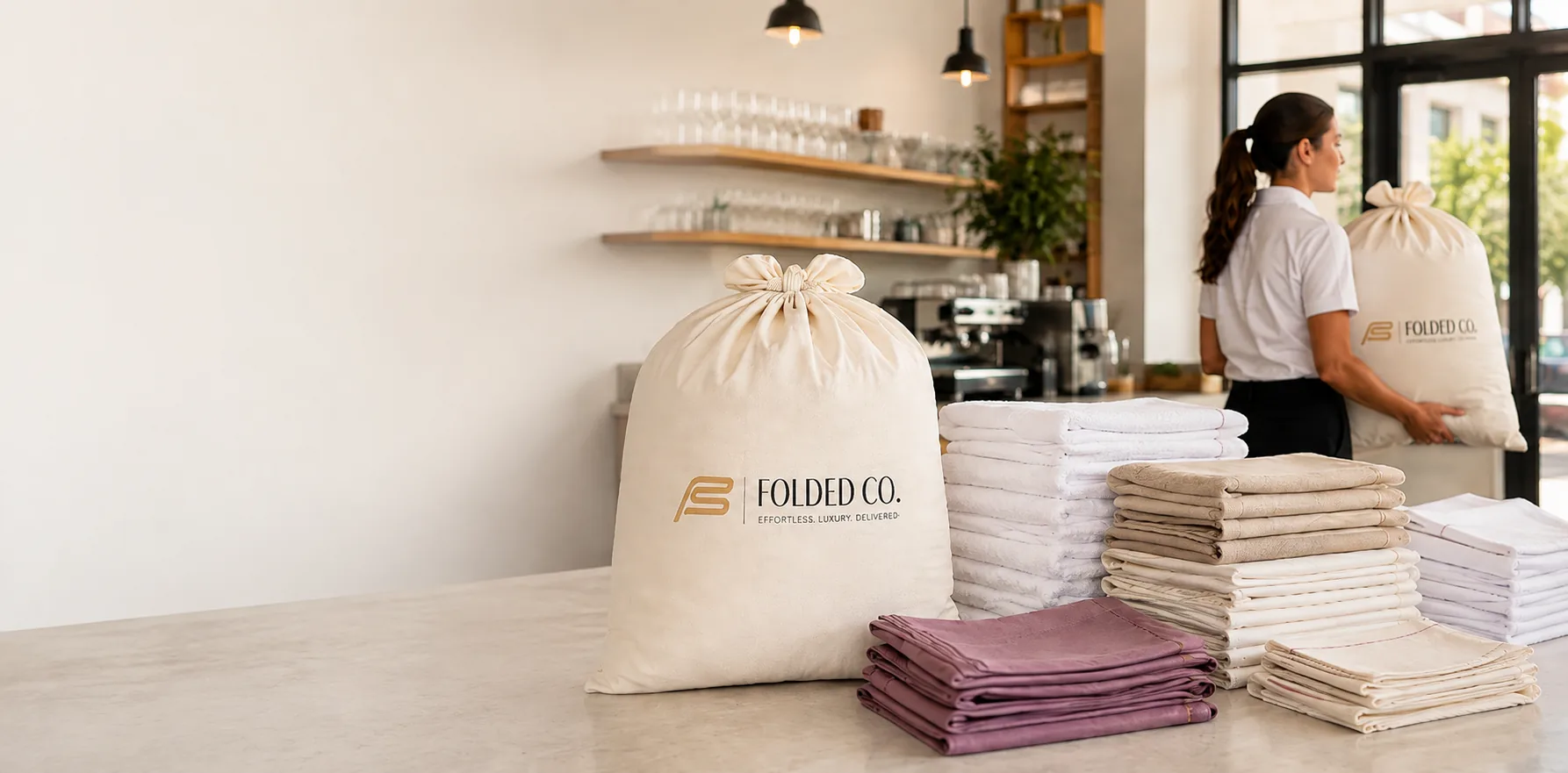 Folded Co Commercial Laundry Cafe Restaurant Service