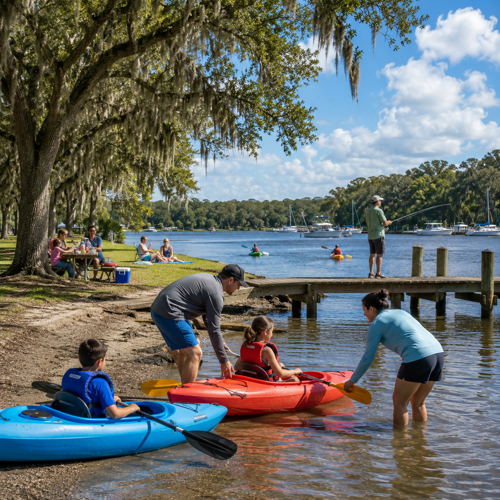 Dinner out near Julington Creek Fish Camp